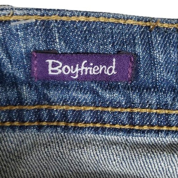 Vigoss Boyfriend Mid-Rise Ripped Tapered Jeans Sz 5 - Picture 7 of 9